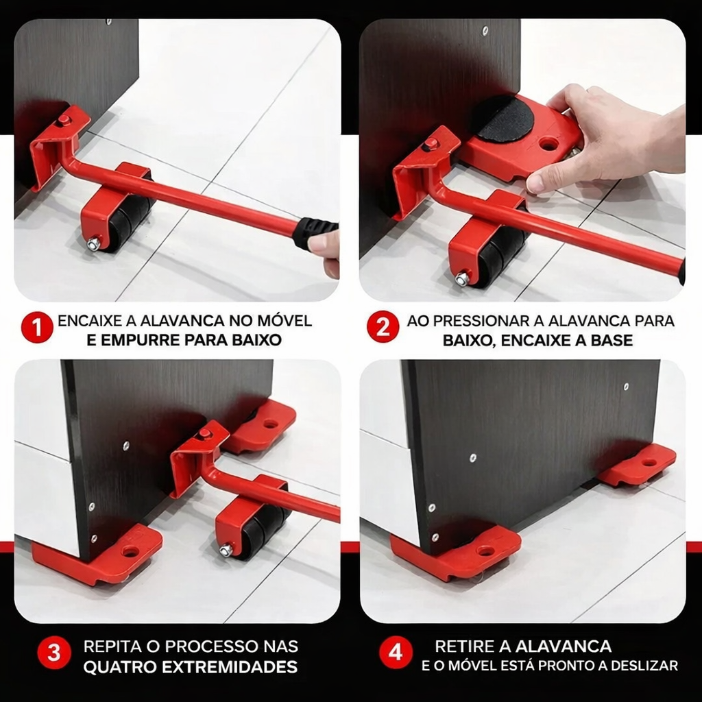 Levantador Profissional de Móveis – Kit 5 Peças