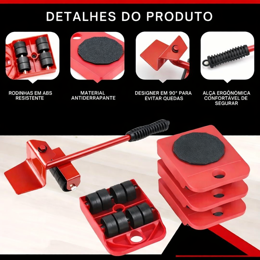 Levantador Profissional de Móveis – Kit 5 Peças