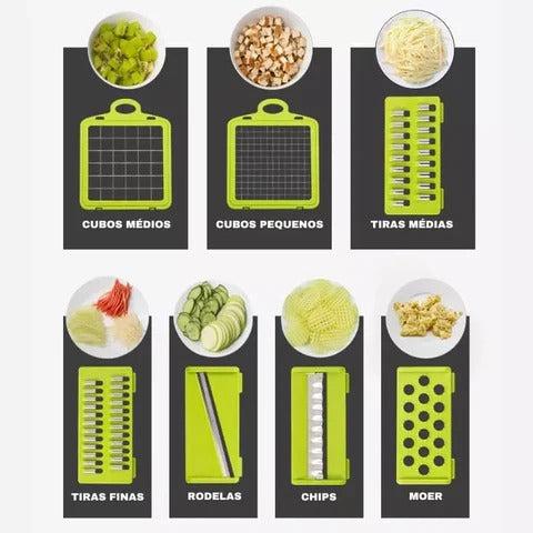 Cortador e Fatiador Multifuncional de Alimentos – Rápido, Preciso e Seguro